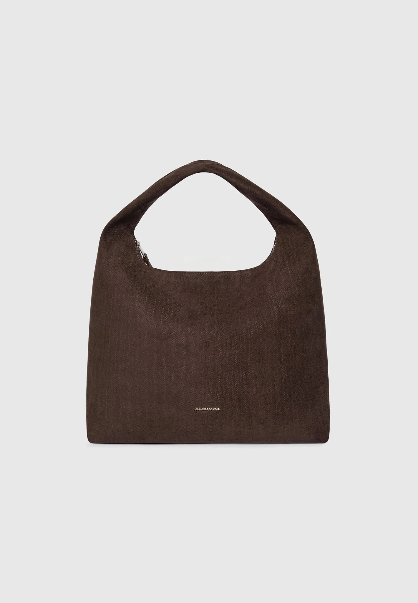 Aubin - Braided Suede Hobo Bag - Brown - Image 5