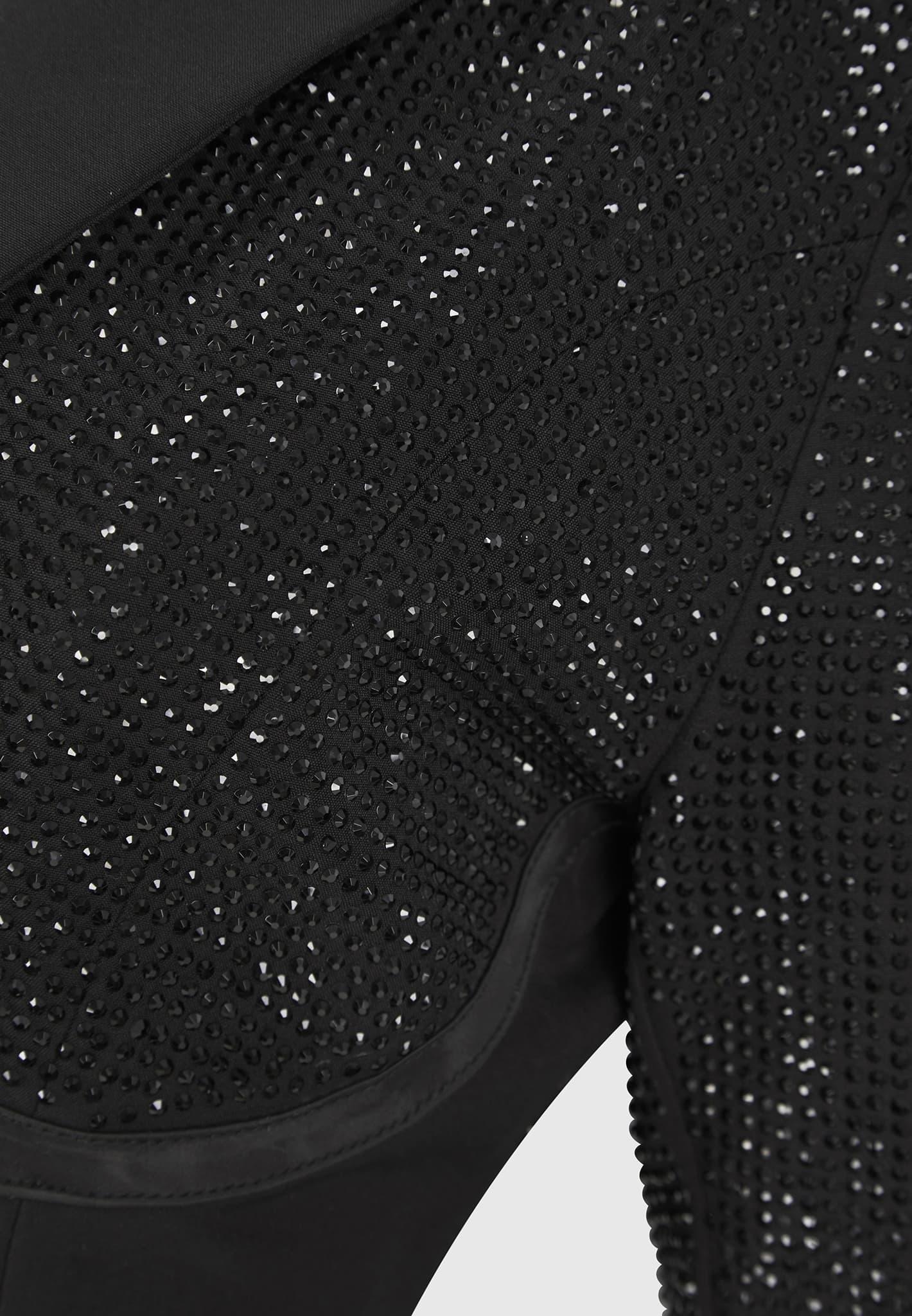 Rhinestone Corset Blazer Dress - Black - Image 7