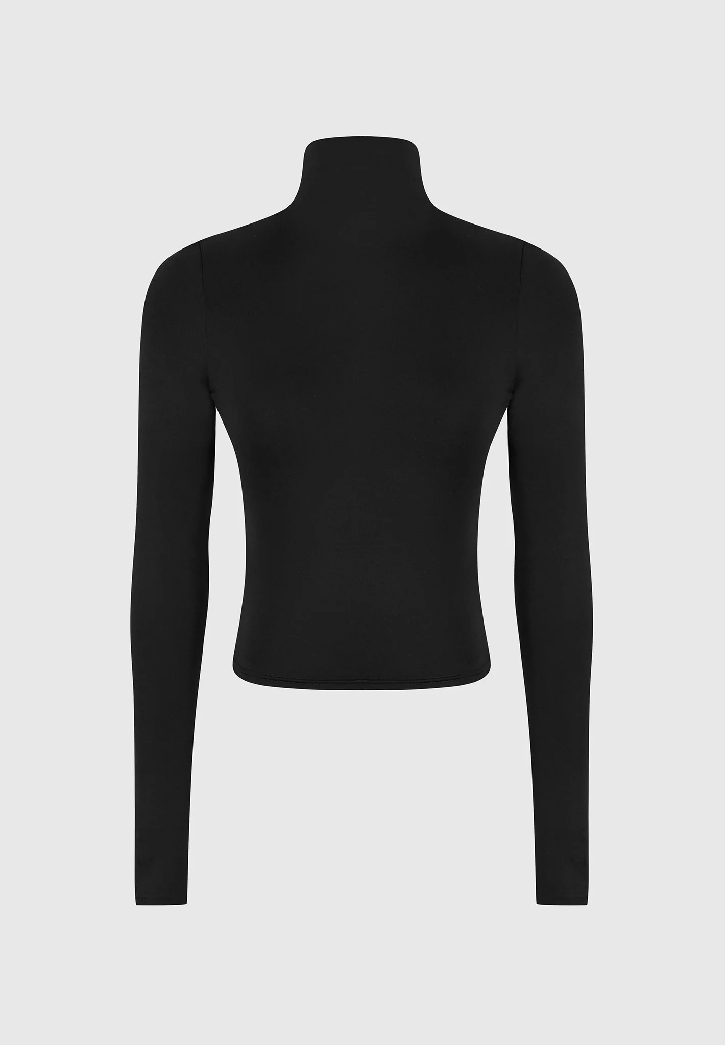 Alea - Mock Neck Long Sleeve Top - Black - Image 7