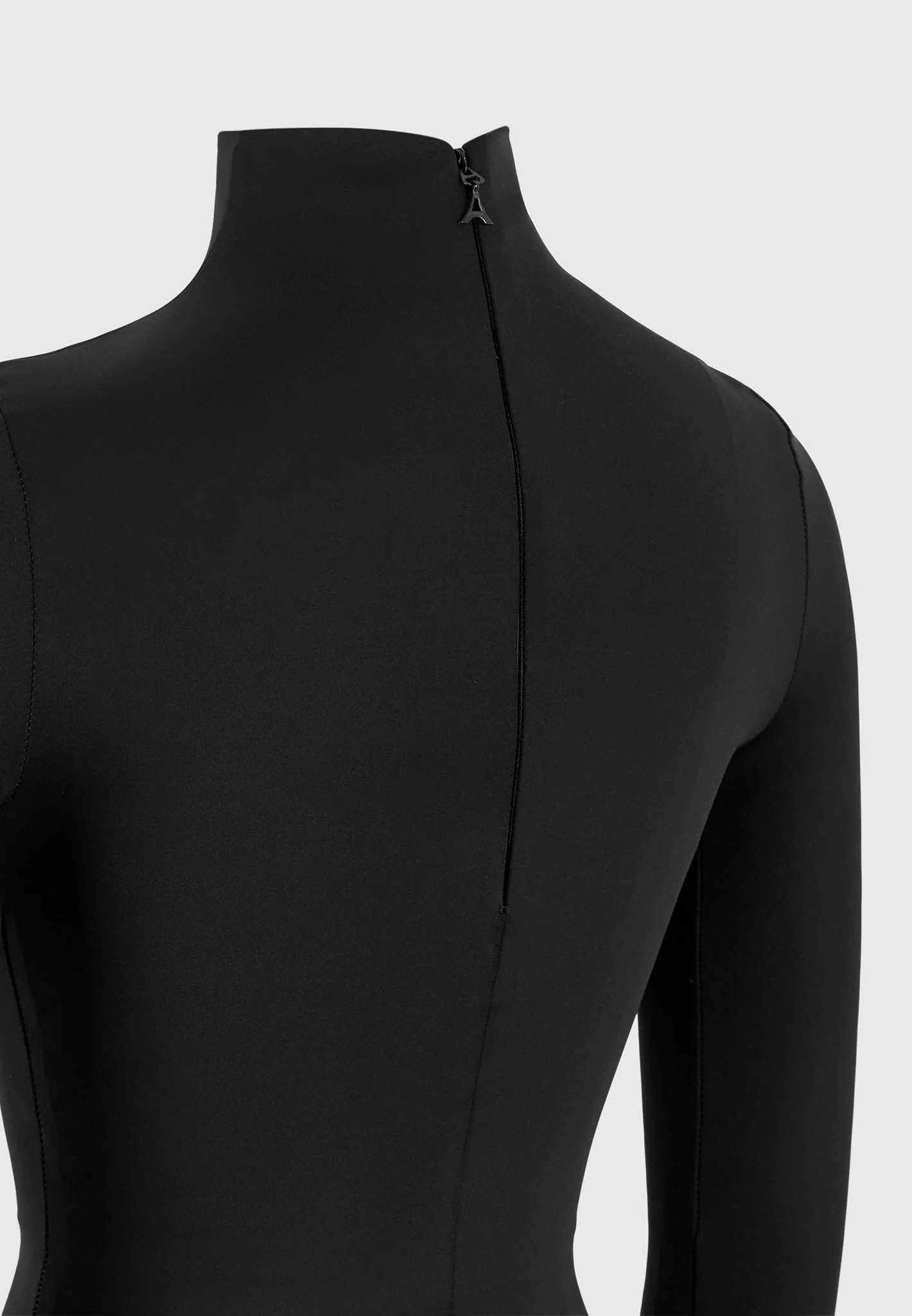 Alea - Mock Neck Long Sleeve Top - Black - Image 8