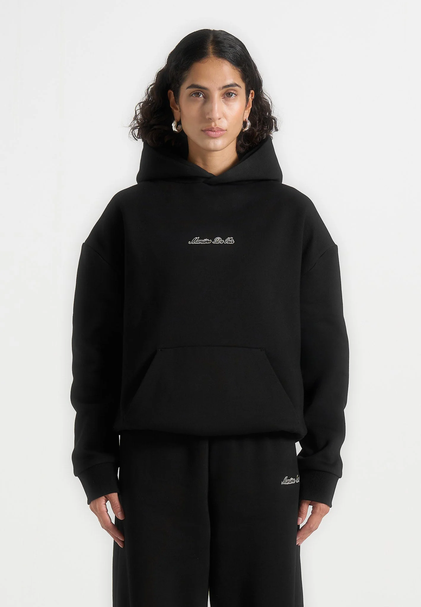 JS001 - Unisex Signature Relaxed Fit Hoodie - Black - Image 10