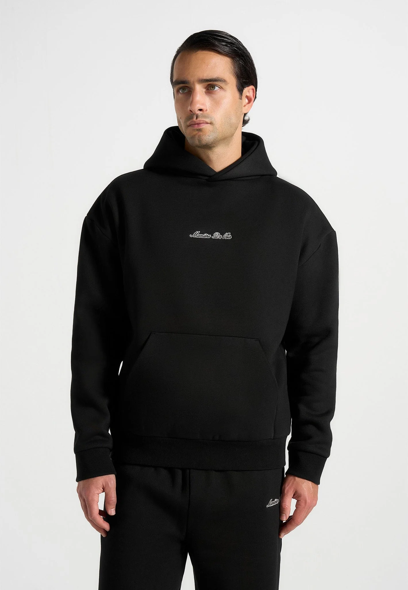 JS001 - Unisex Signature Relaxed Fit Hoodie - Black - Image 11