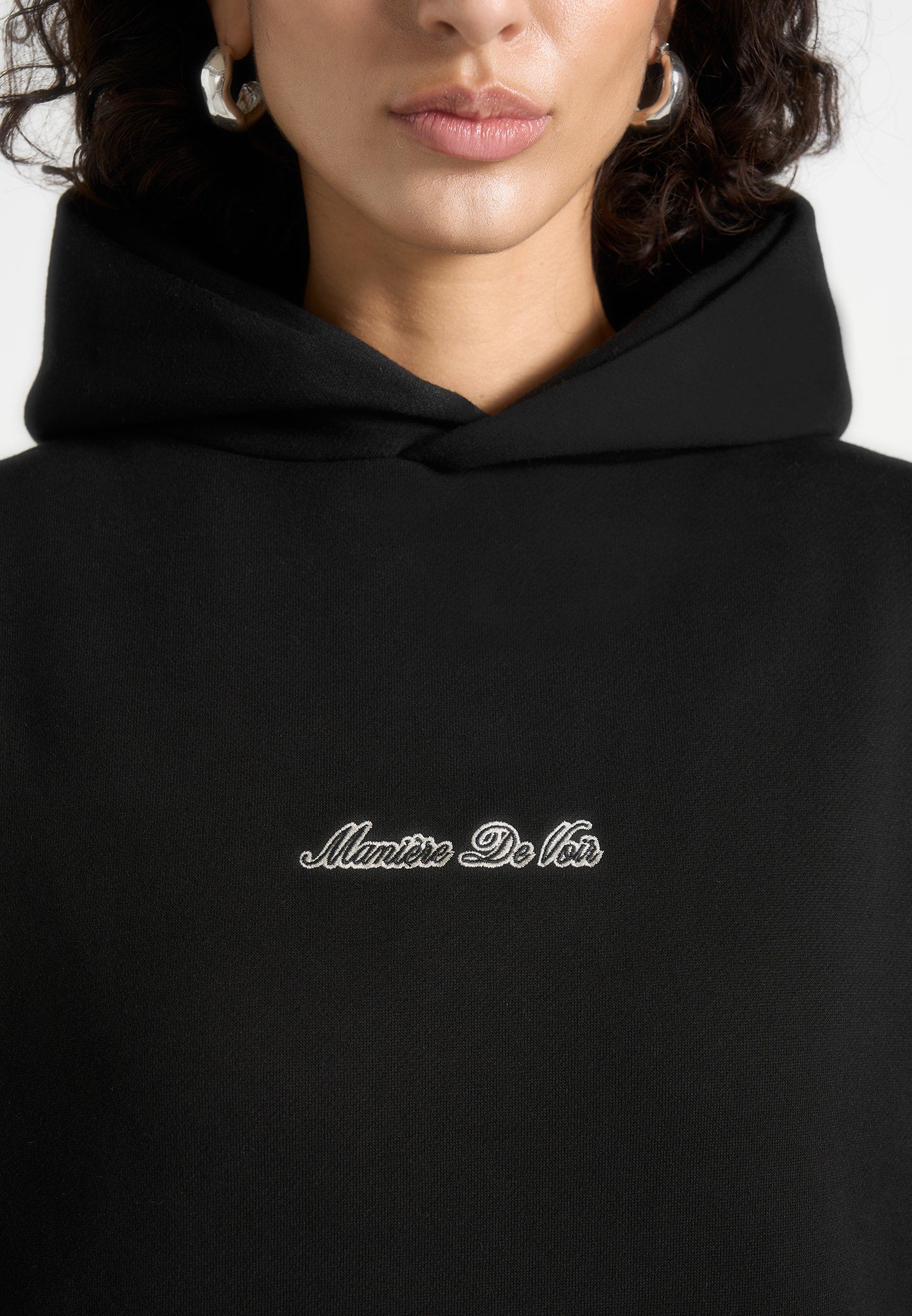 JS001 - Unisex Signature Relaxed Fit Hoodie - Black - Image 6