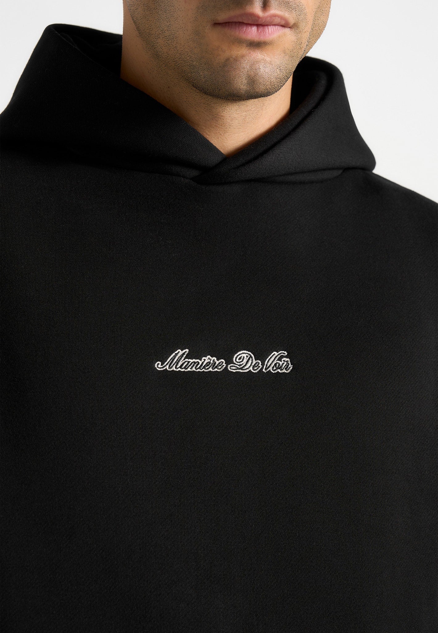 JS001 - Unisex Signature Relaxed Fit Hoodie - Black - Image 7