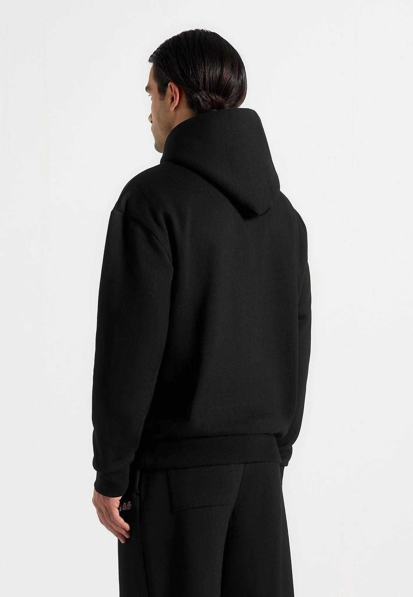 JS001 - Unisex Signature Relaxed Fit Hoodie - Black - Image 8
