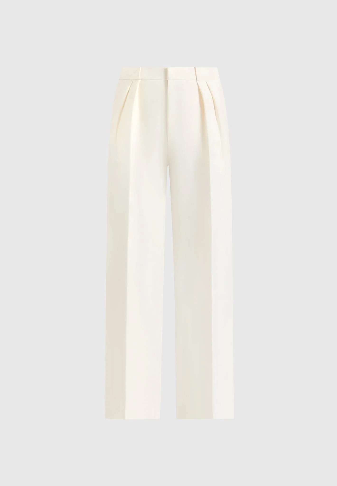 Julie - Tailored Twin Pleat Trousers - Off White - Image 5
