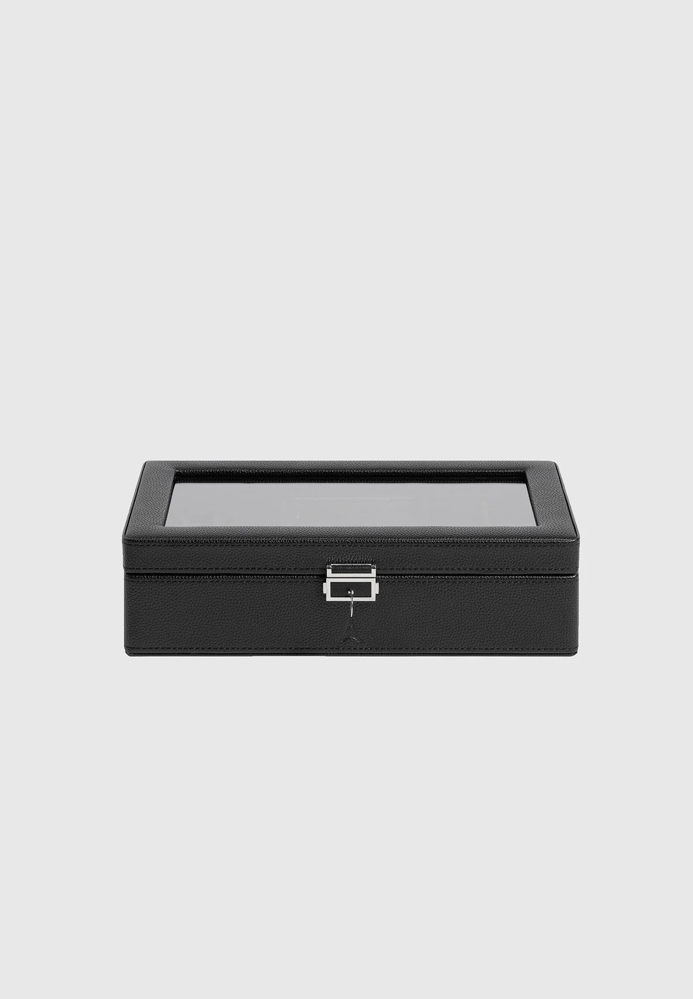 Leather Watch and Jewellery Box - Black - Image 6
