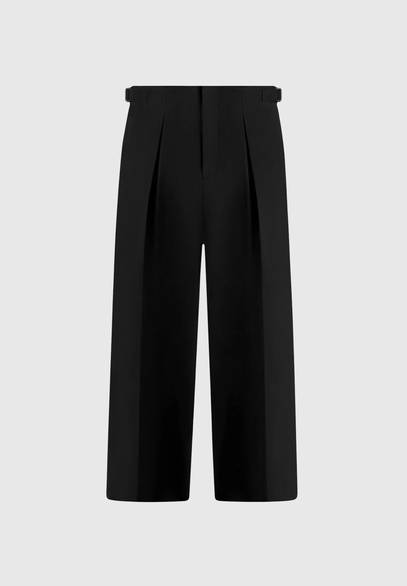 Lior - Box Pleat Wide Leg Trousers - Black - Image 7