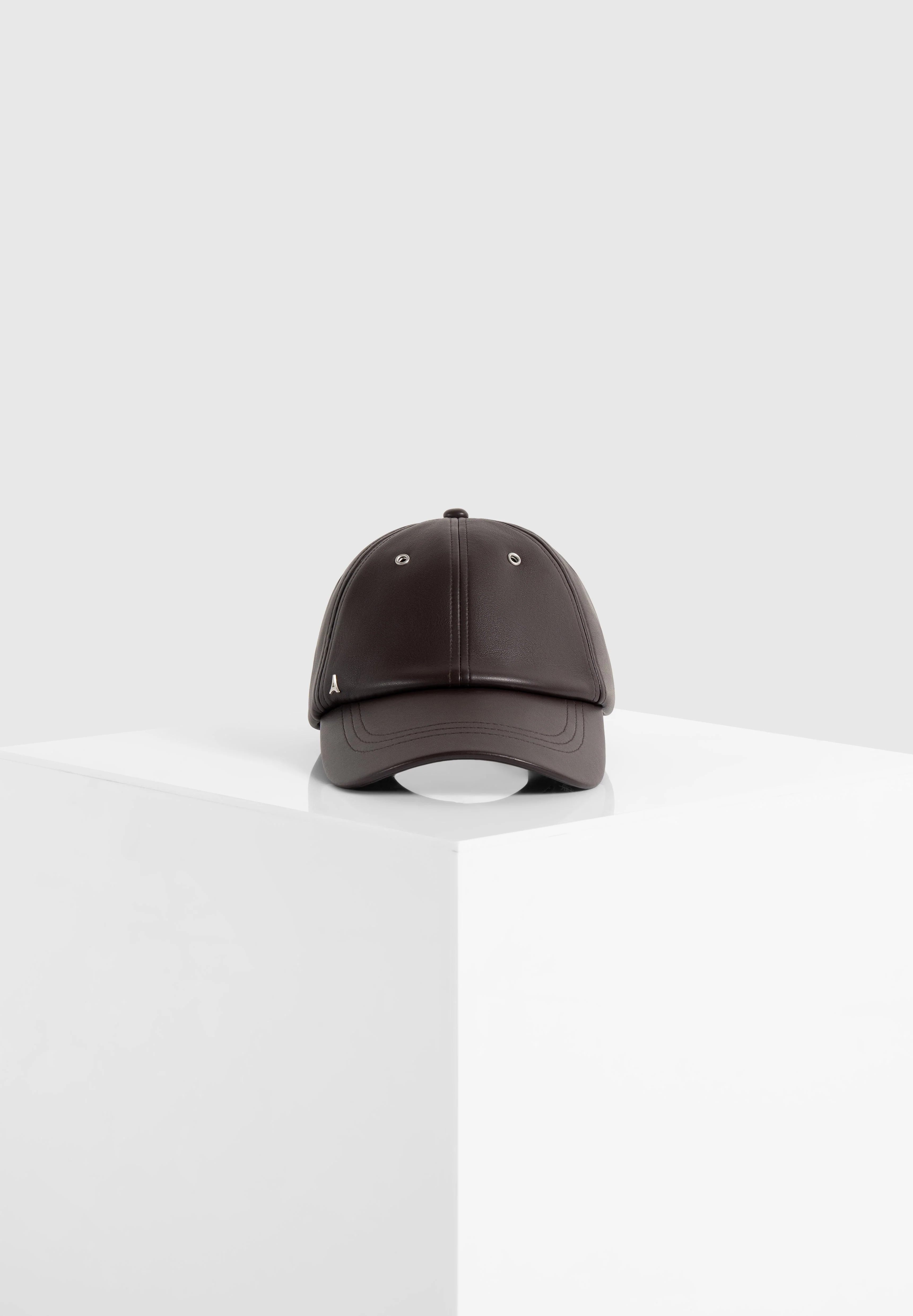 Lou - Leather Cap - Brown - Image 3