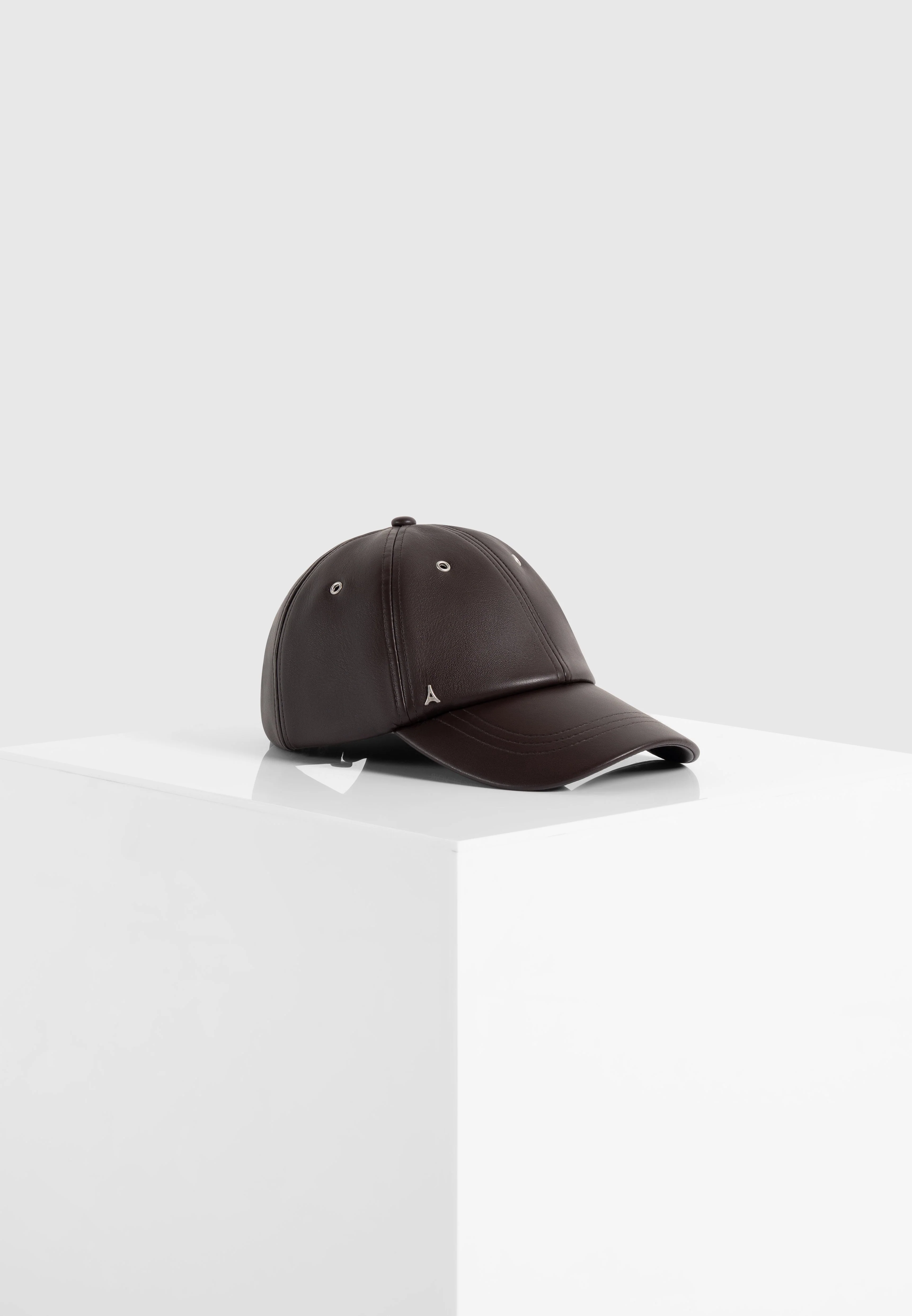 Lou - Leather Cap - Brown - Image 4