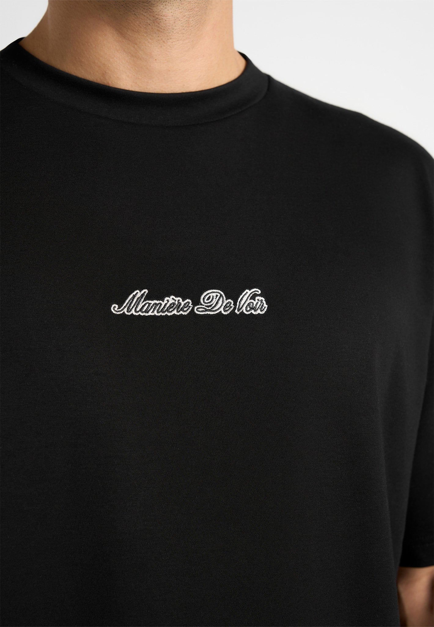 TS001 - Unisex Signature Relaxed Fit Cotton T-Shirt - Black - Image 6