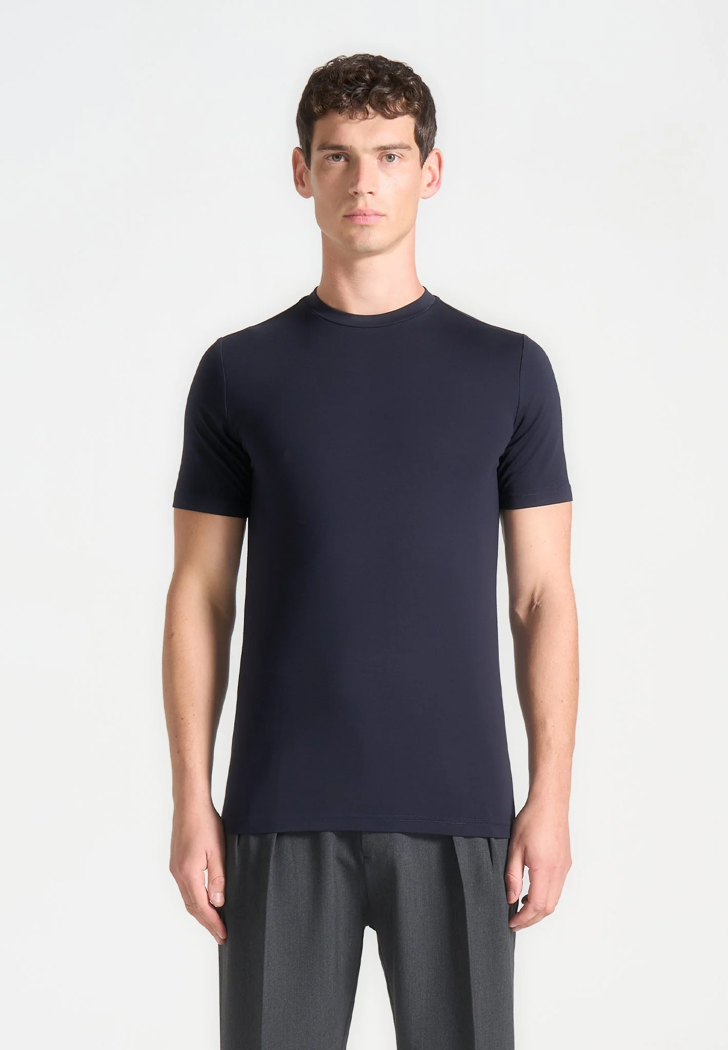TS003 - Fitted Luxe T-Shirt - Navy - Image 3
