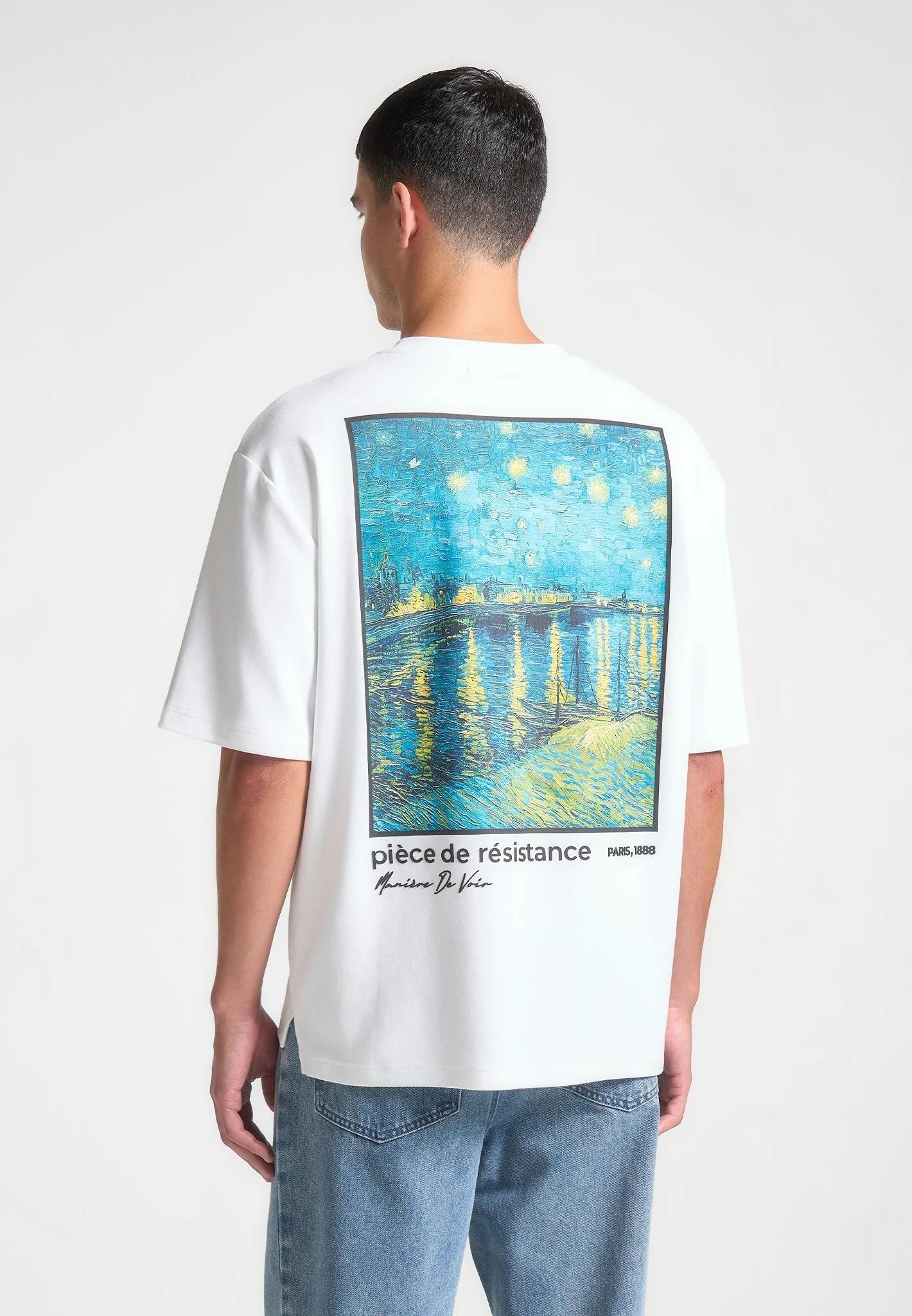Piece De Resistance - Van Gogh Cotton T-Shirt - White - Image 4